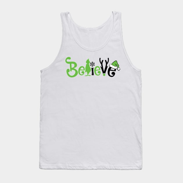 Believe Grinnch Funny Christmas Gifts Tank Top by teespringplus